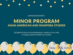 Asian American and Diaspora Studies minor poster